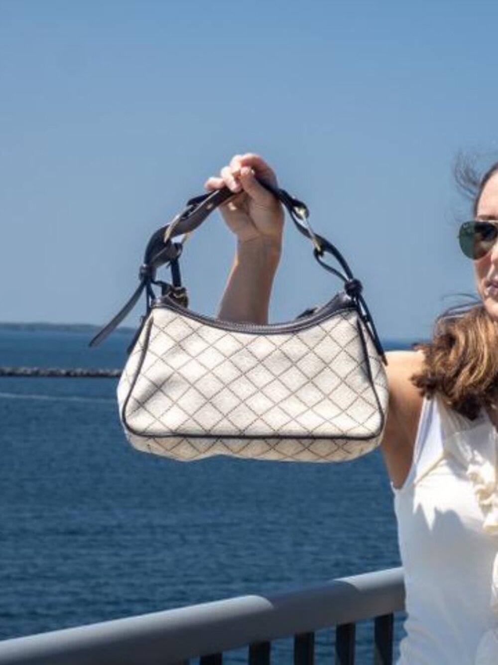 NEW, Vintage D&B Signature Quilted Logo Harness Shoulder Bag